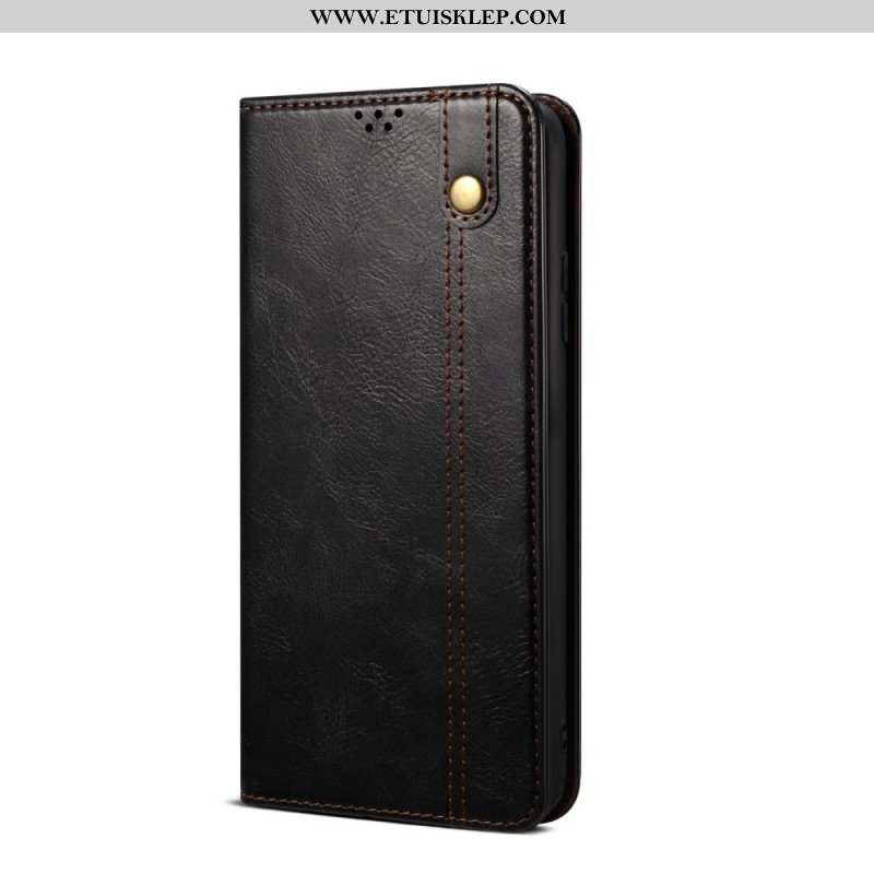 Etui Na Telefon do Samsung Galaxy M32 Etui Folio Woskowana Sztuczna Skóra